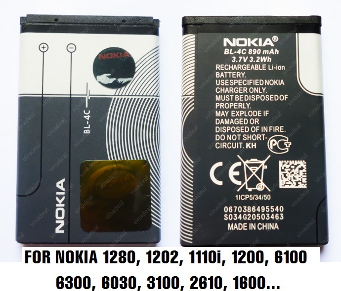 PIN BL-4C, 5C DÙNG CHO ĐIỆN THOẠI