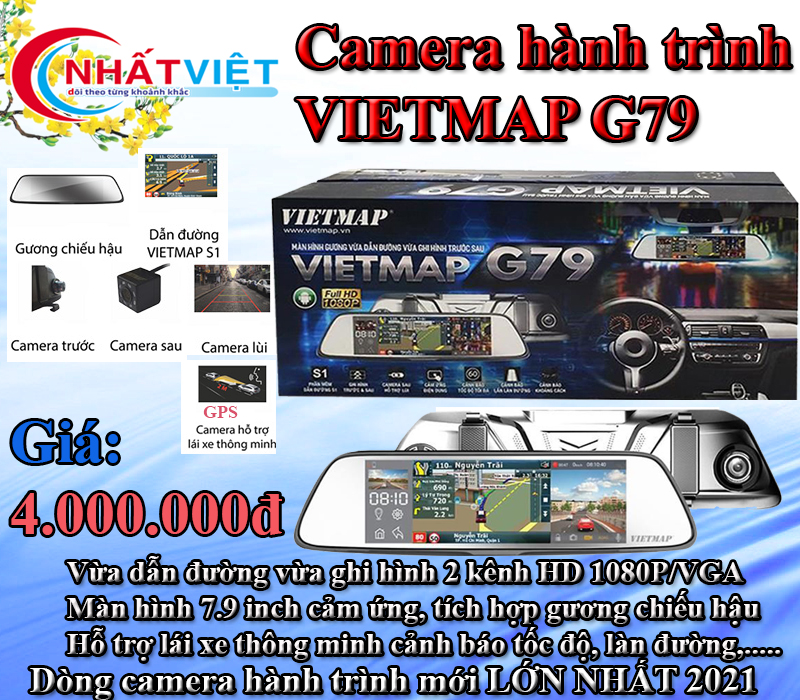 [HCM]Camera hành trình Vietmap G79 TẶNG THẺ NHỚ