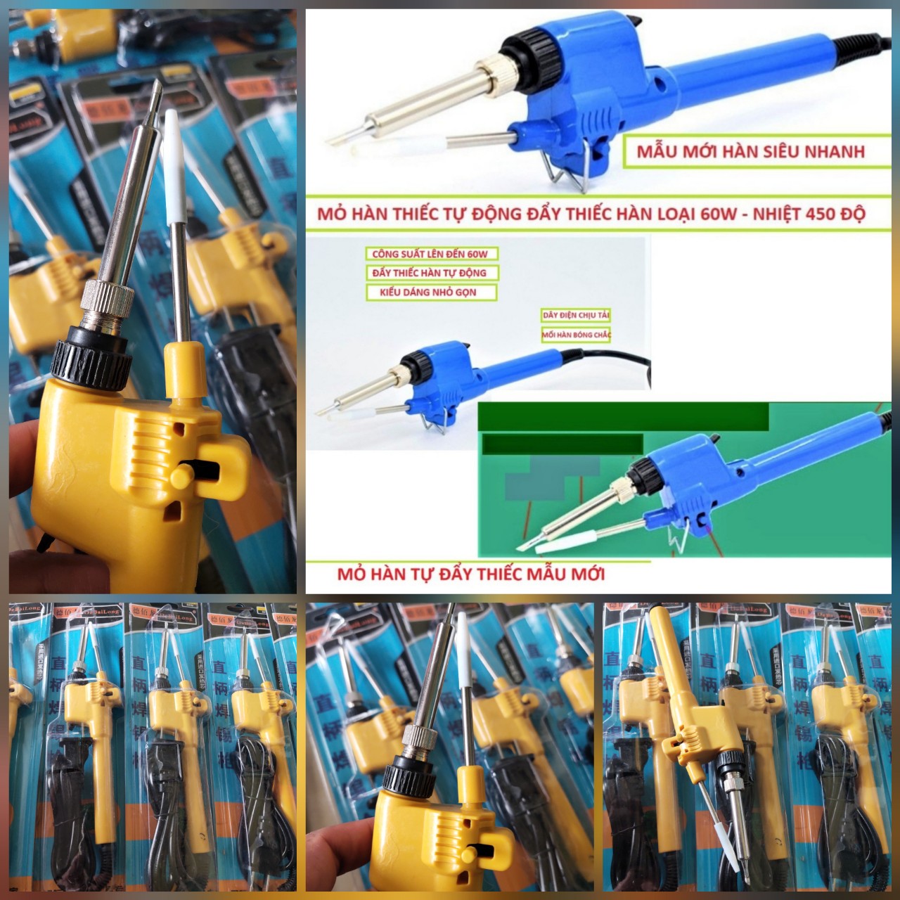 MỎ HÀN THIẾC 60W TỰ ĐỘNG ĐẨY THIẾC HÀN MẪU A1 , DỤNG CỤ HÀN THIẾC , MÁY HÀN THIẾC , MỎ HÀN CHÌ , MỎ HÀN ĐIỆN TỬ