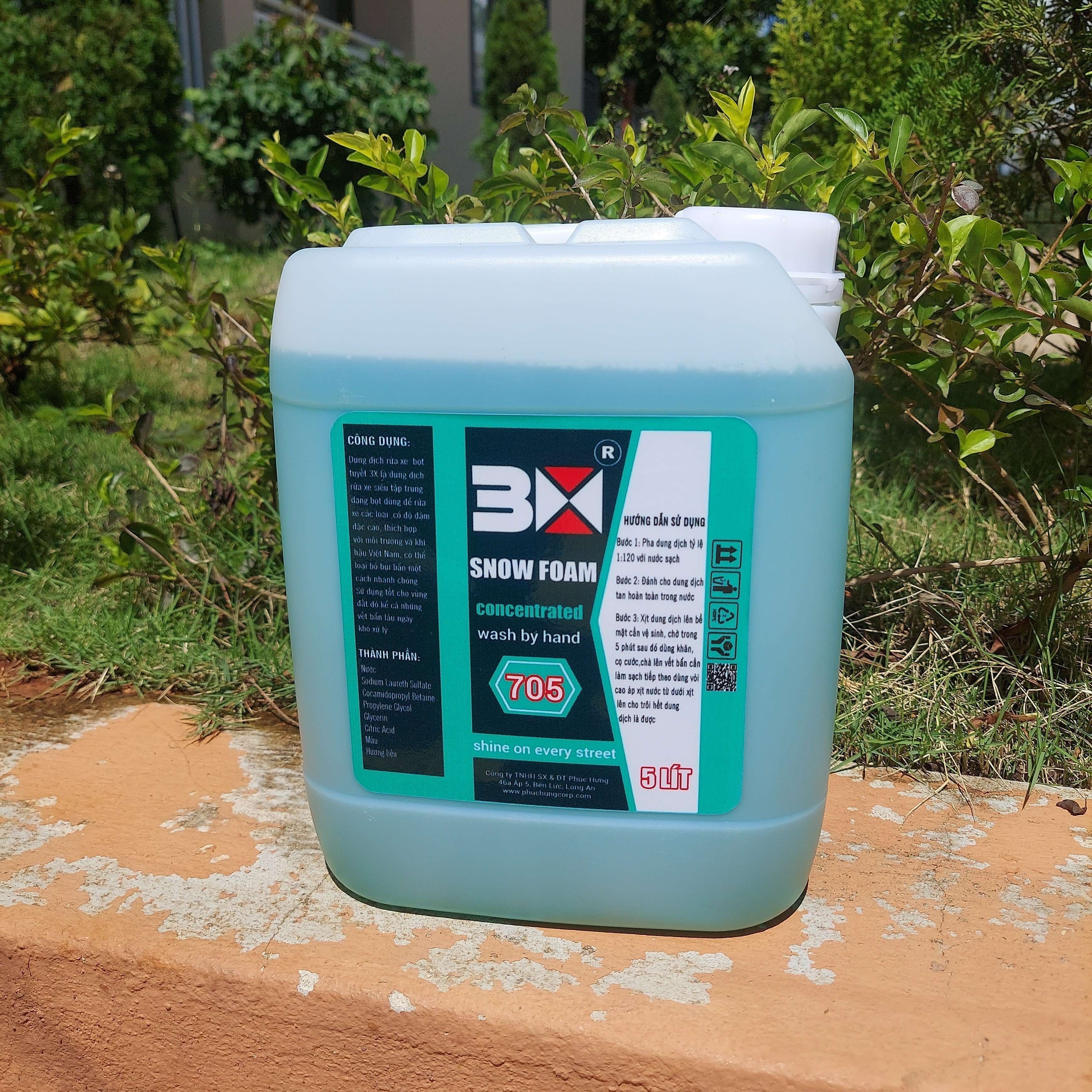 ( CAN 5 LÍT ) CAN BỌT TUYẾT RỬA XE ĐẬM ĐẶC 3X 705 5 LÍT