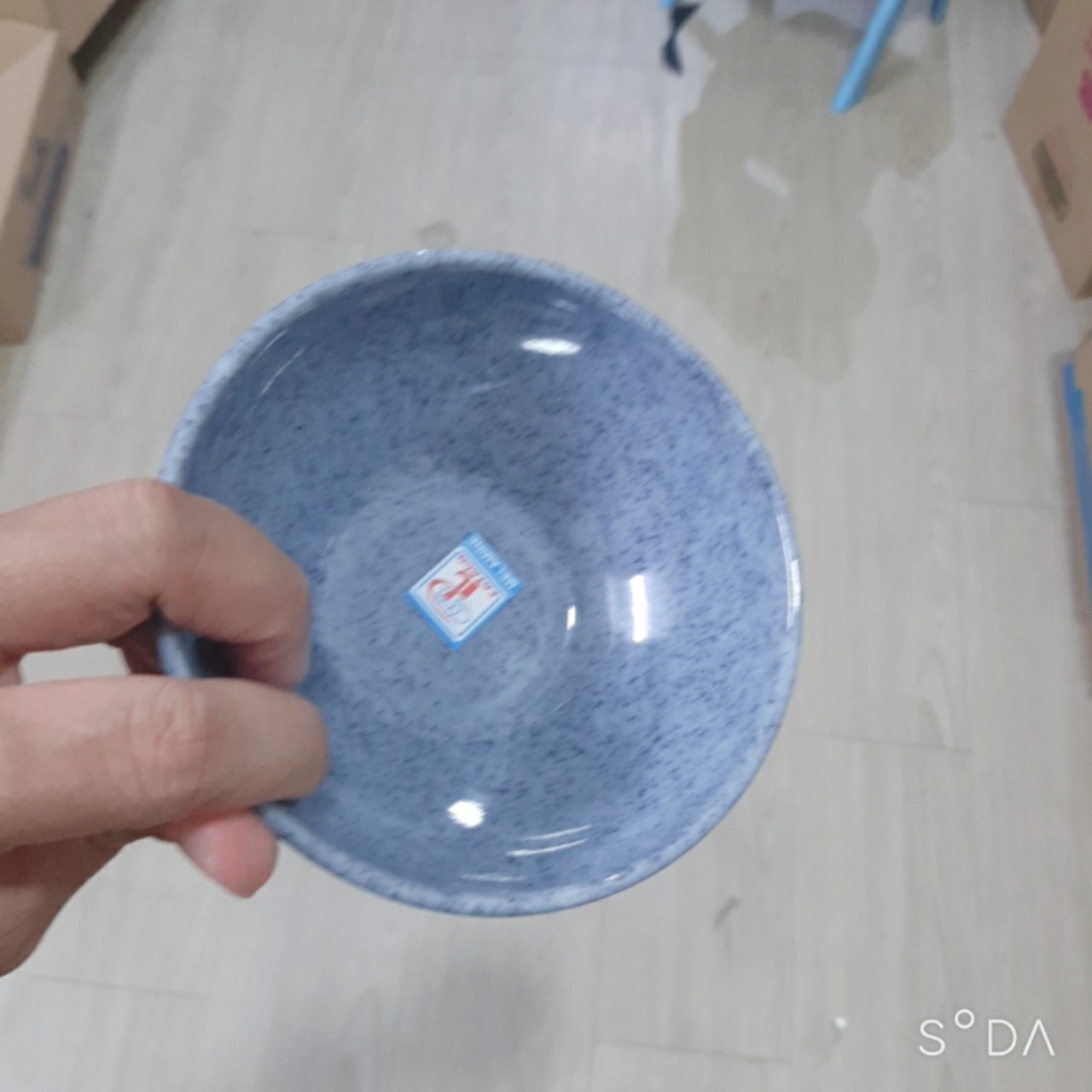 Chén Cơm nhựa melamine CO16 màu vân đá xanh