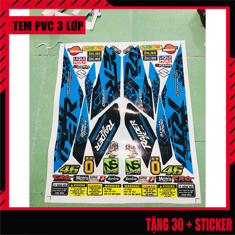 Tem rời Raider Fi xanh đen