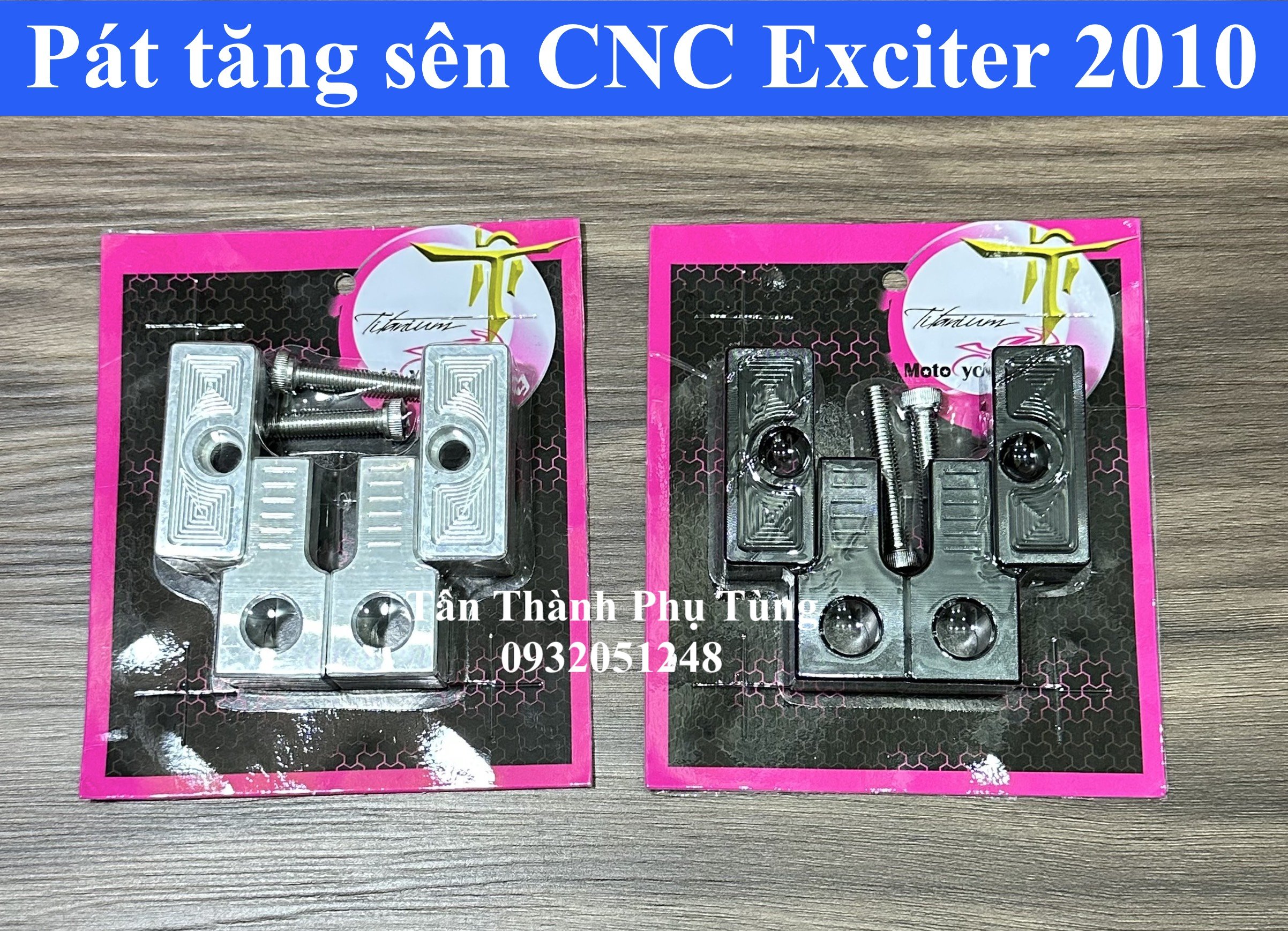 Pát tăng sên âm Exciter 2010 nhôm CNC MS2