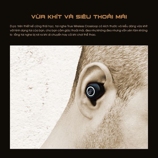 Tai nghe TWS màu xanh TEXET CSLGEN04