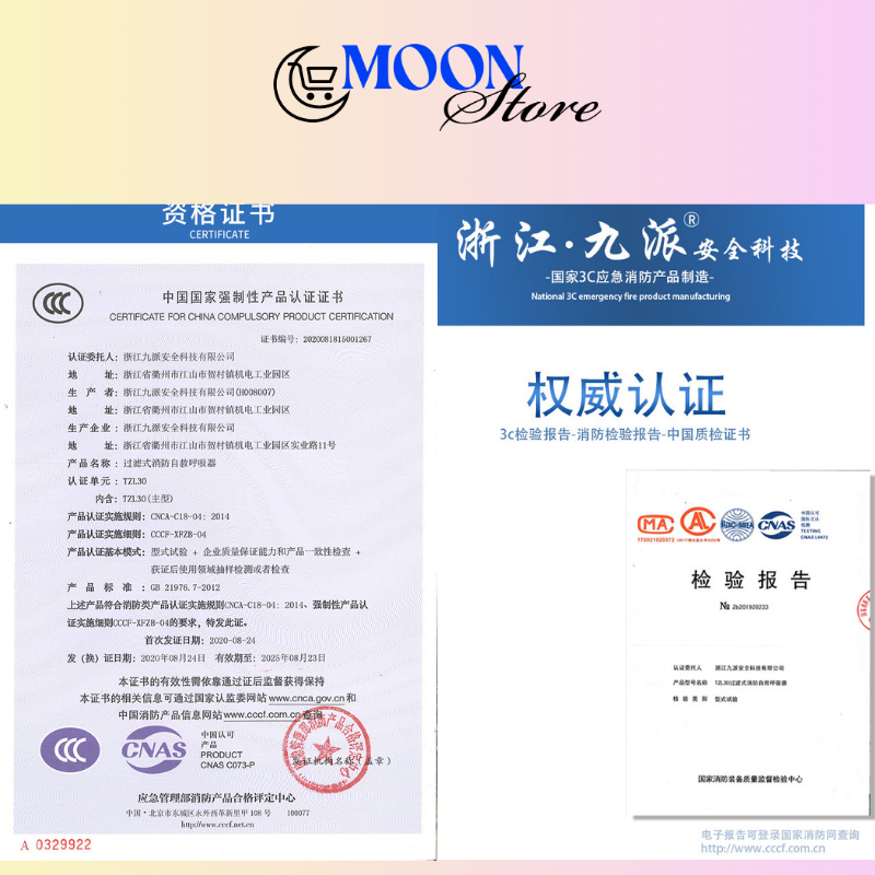 {Đạt chuẩn} Mặt nạ phòng khói, thoát hiểm khẩn cấp, PCCC