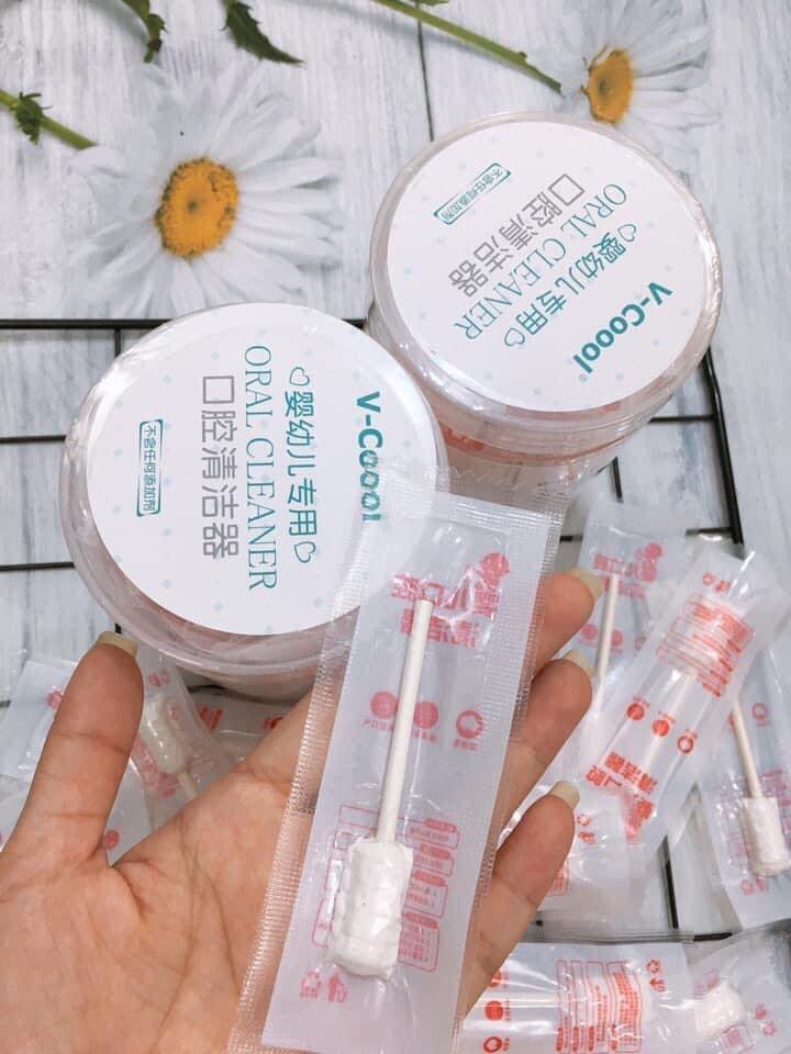 [Hộp 30 Cái] Gạc Rơ Lưỡi V-Cool Cho Bé