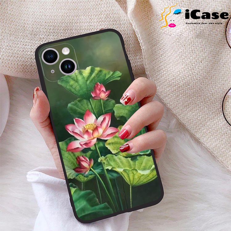Ốp lưng iPhone 14 Plus viền dẻo TPU BST Sen