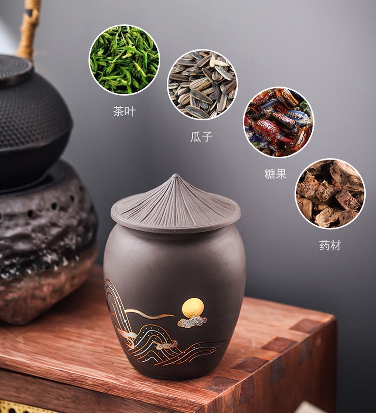 Hũ, Bình đựng trà bằng gốm (cỡ lớn, rất khít)