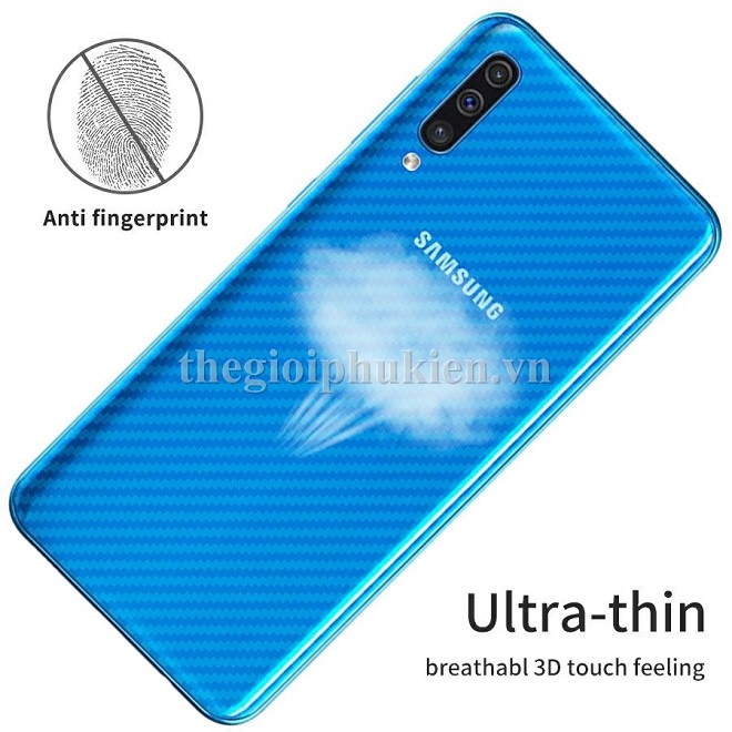 Miếng dán vân carbon, các bon mặt lưng cho SamSung Galaxy A50