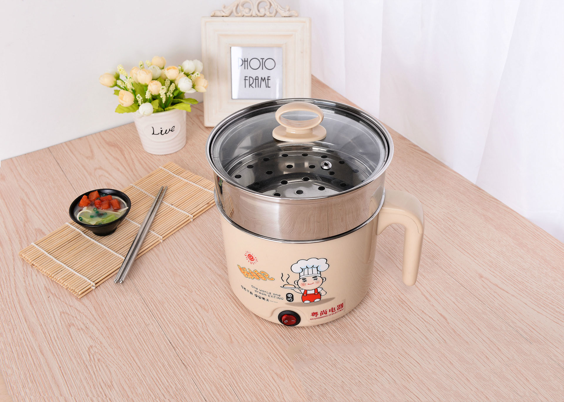 Ca nấu mì đa năng 18cm ( LỒNG HẤP INOX )
