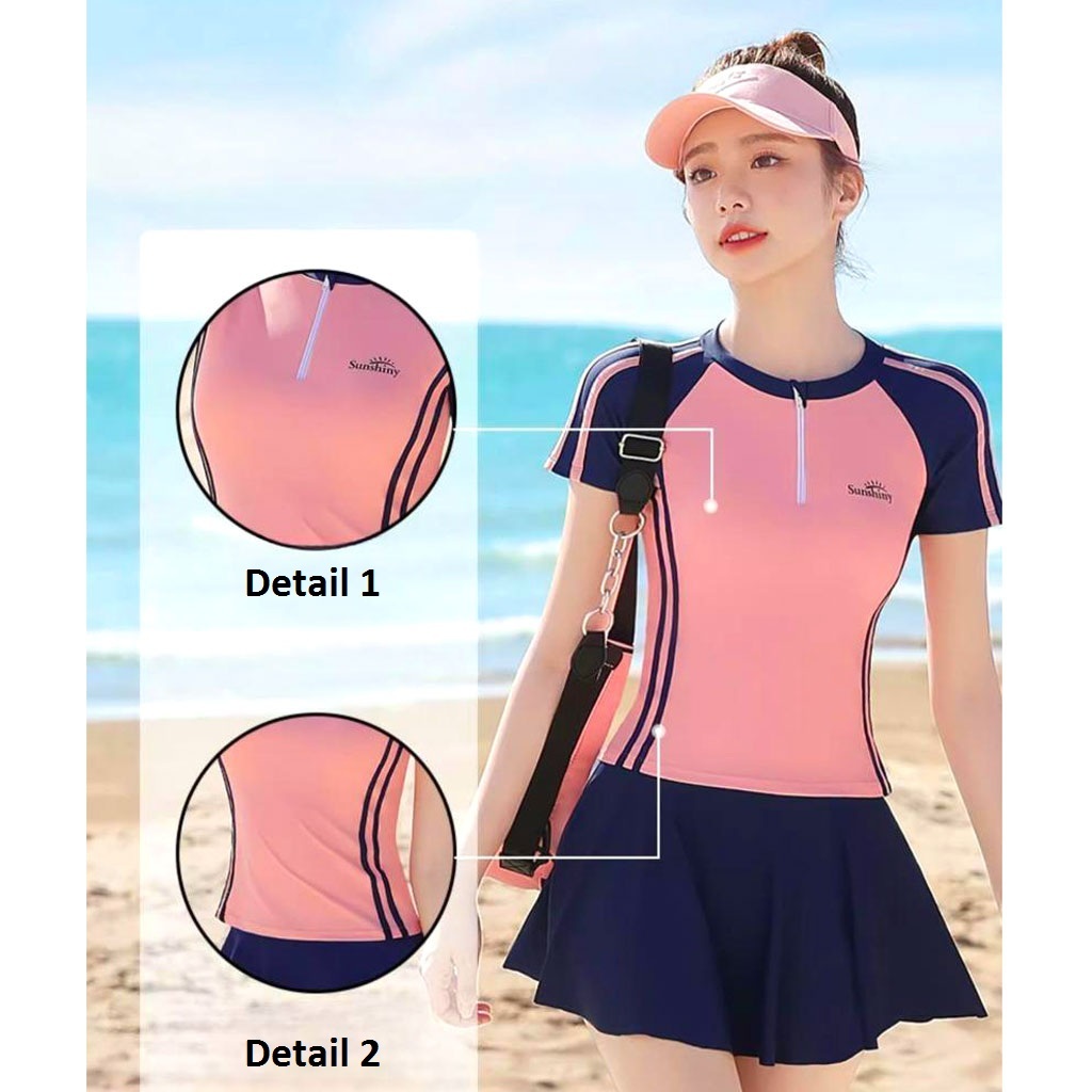 Đồ bơi nữ dáng váy duyên dáng (Có quần short trong váy) BK-609a