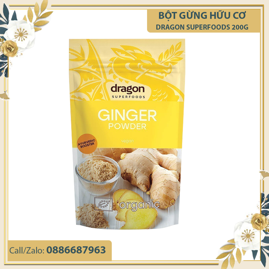 Bột Gừng Hữu Cơ Dragon Superfoods 200gr