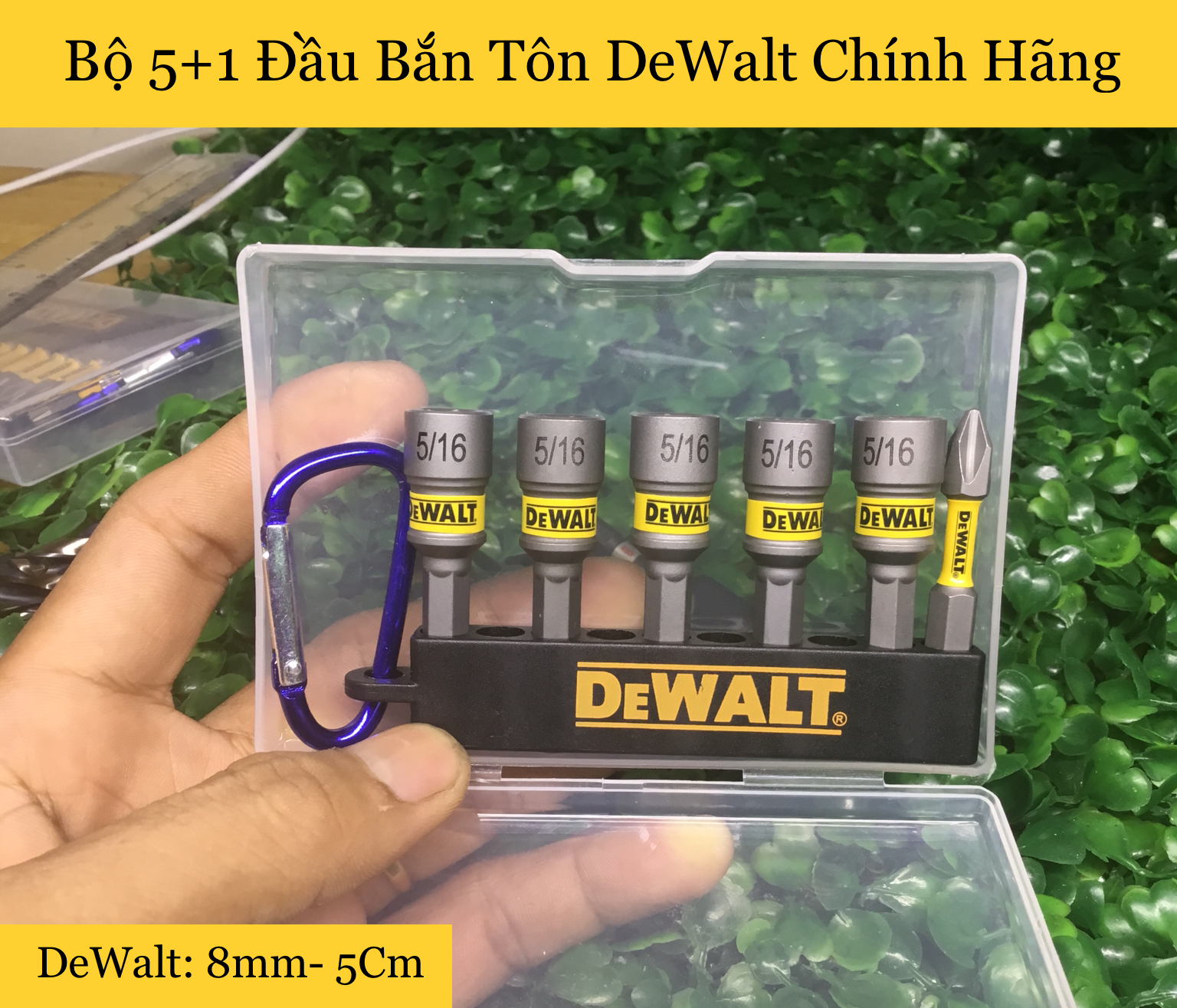 [HCM]Bộ 5+1 Đầu Bắn Tôn DeWalt Chính Hãng Có Từ Mạnh 8mm-5Cm