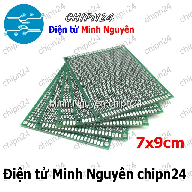 [1 tấm] Testboard 2 mặt Thủy tinh 7x9cm (Board đồng đục lỗ PCB, Testboard cắm hàn) - HH003577