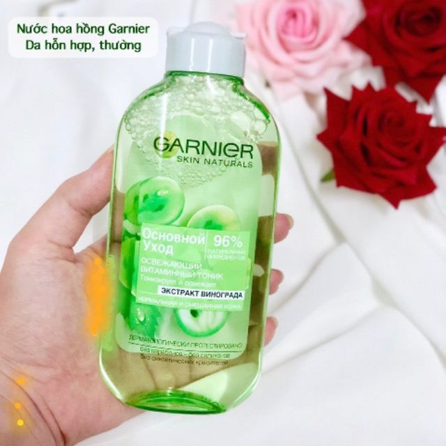 Nước Hoa Hồng GARNIER Nho Xanh 200ml