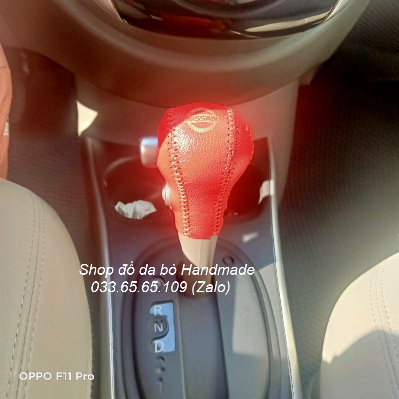 Bọc da cần số + phanh tay Nissan Sunny (AT)