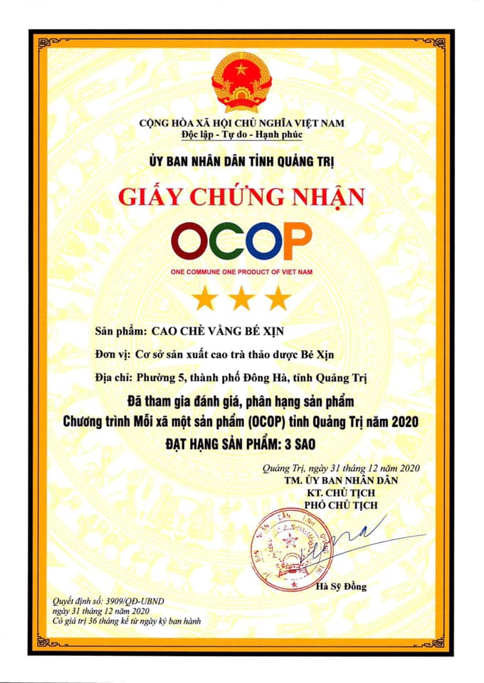 CAO LÁ VẰNG BÉ XỊN 5 TẤM (100g)