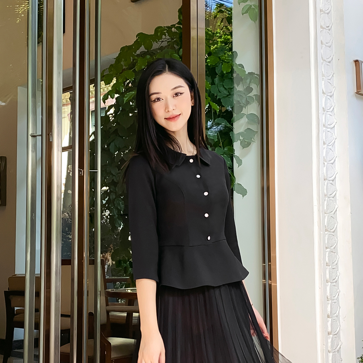 Áo peplum nữ tay lỡ lamer o61h24q004