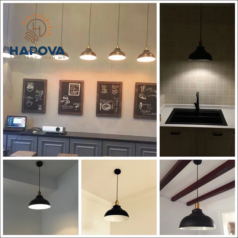 Đèn thả bàn ăn đui đồng HAPOVA MIXA 8194