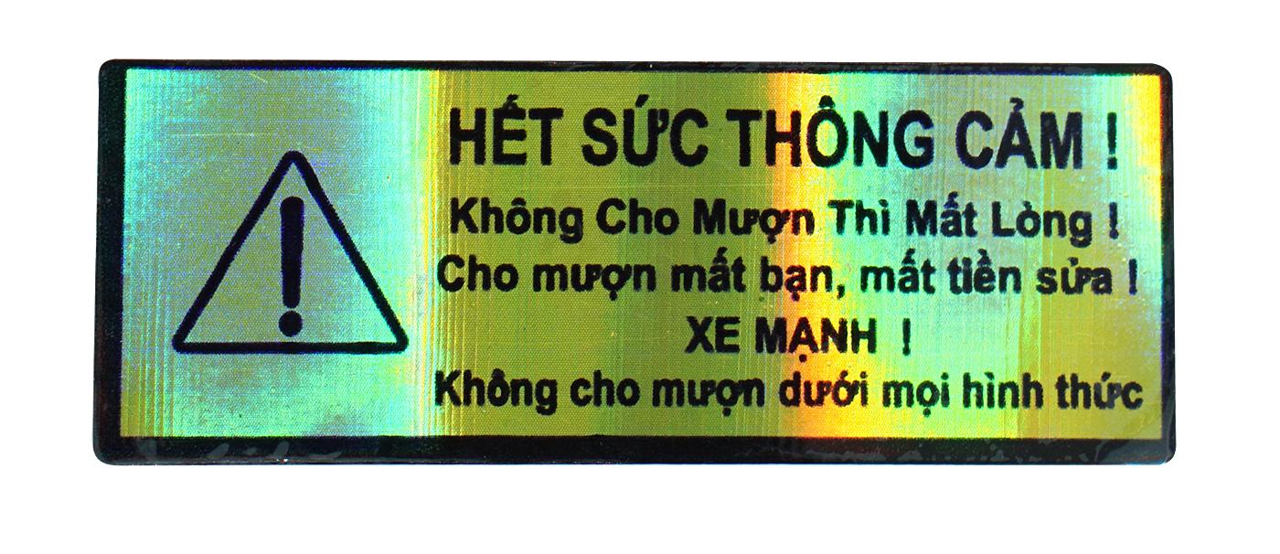 [HCM]Bộ 4 Decal dán tem xe GIẬN CHỊU - HẾT SỨC THÔNG CẢM