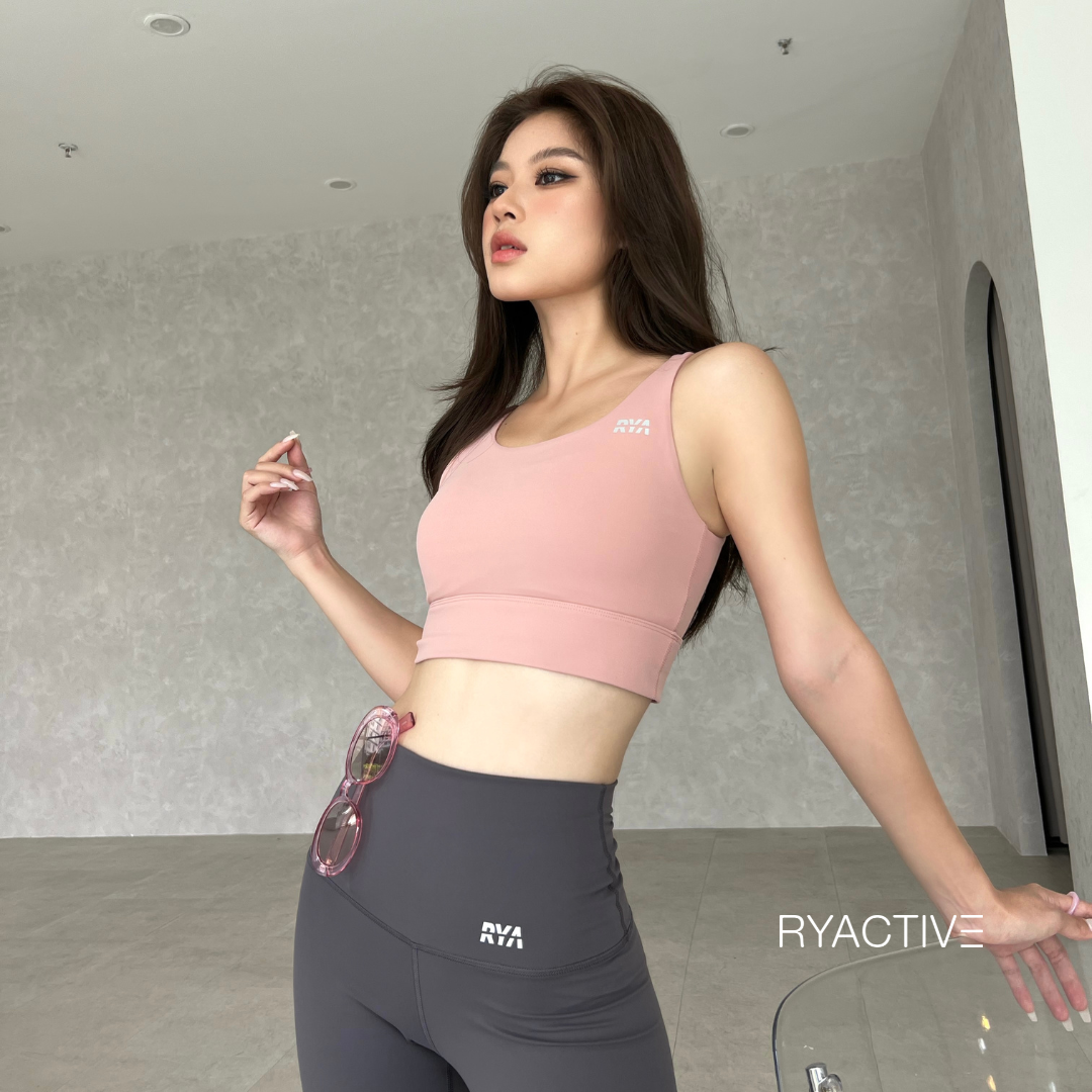Áo ngực thể thao RYACTIVE - POWER SPORTBRA Light pink