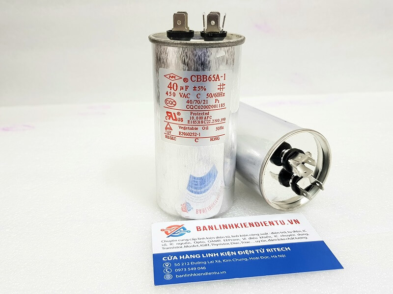 Tụ điều hòa - tụ máy lạnh - tụ khởi động cbb65a 25uf - 70uf