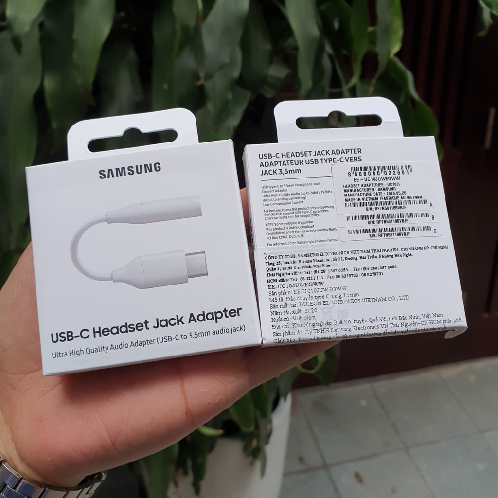Cáp chuyển đổi USB Type C sang 3.5mm ( USB-C Headset Jack Adapter ) Samsung Fullbox