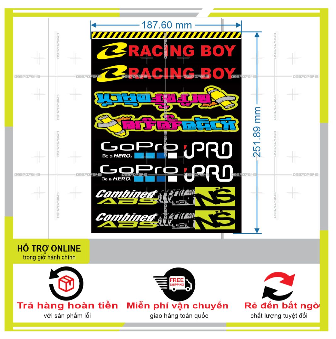LOGO STICKER DÁN CHÂN PHUỘC M5  { PHỤNG DECAL }