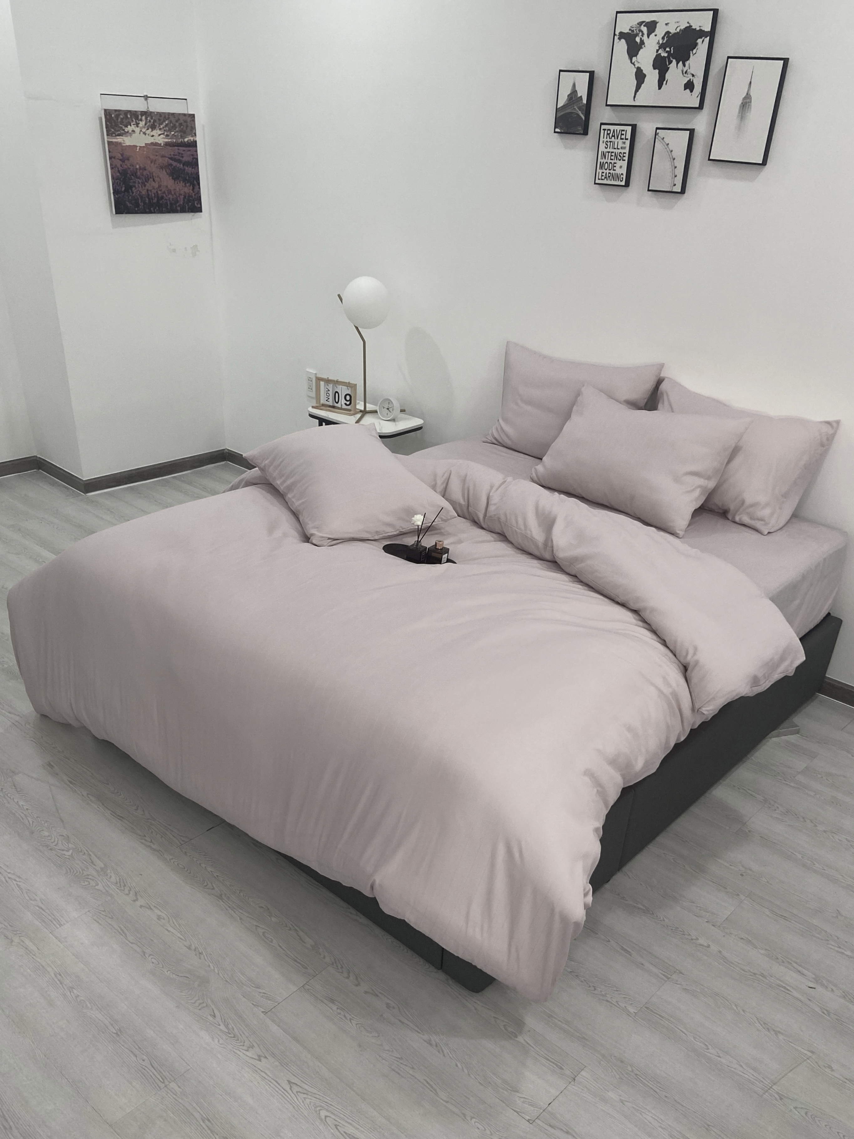 Modern pure cotton bedding set Tencel jacquard 100% Tencel plain solid color pillowcase sets (without quilt) multi-size