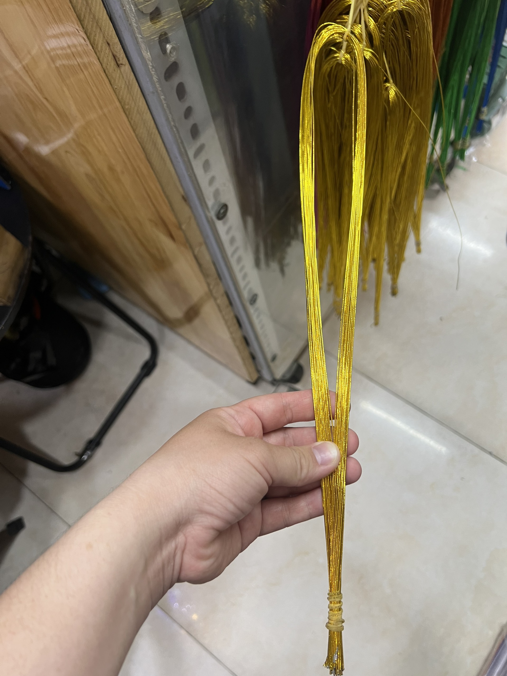 Kẽm xi làm hoa , kẽm kim tuyến