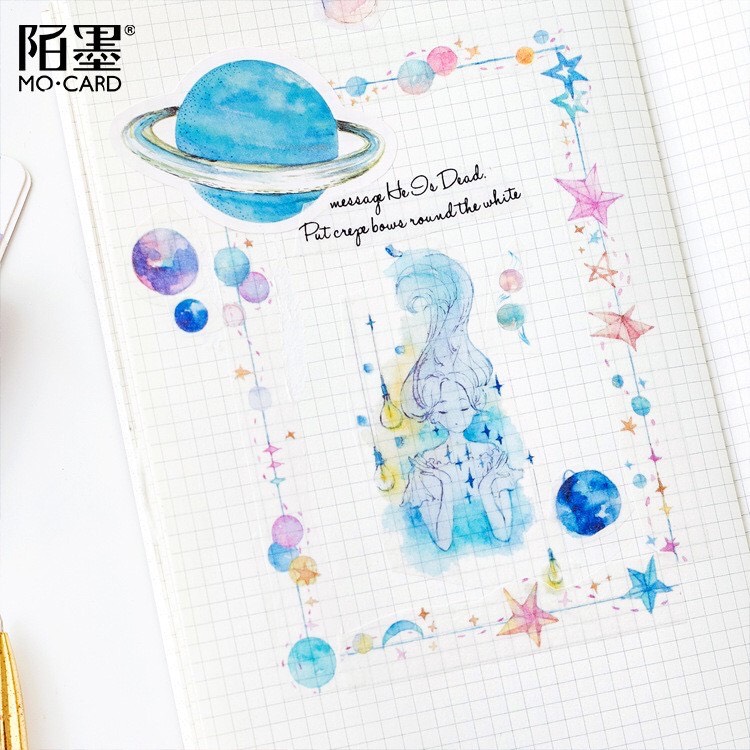 HỘP 45 STICKER HÀNH TINH TÍM