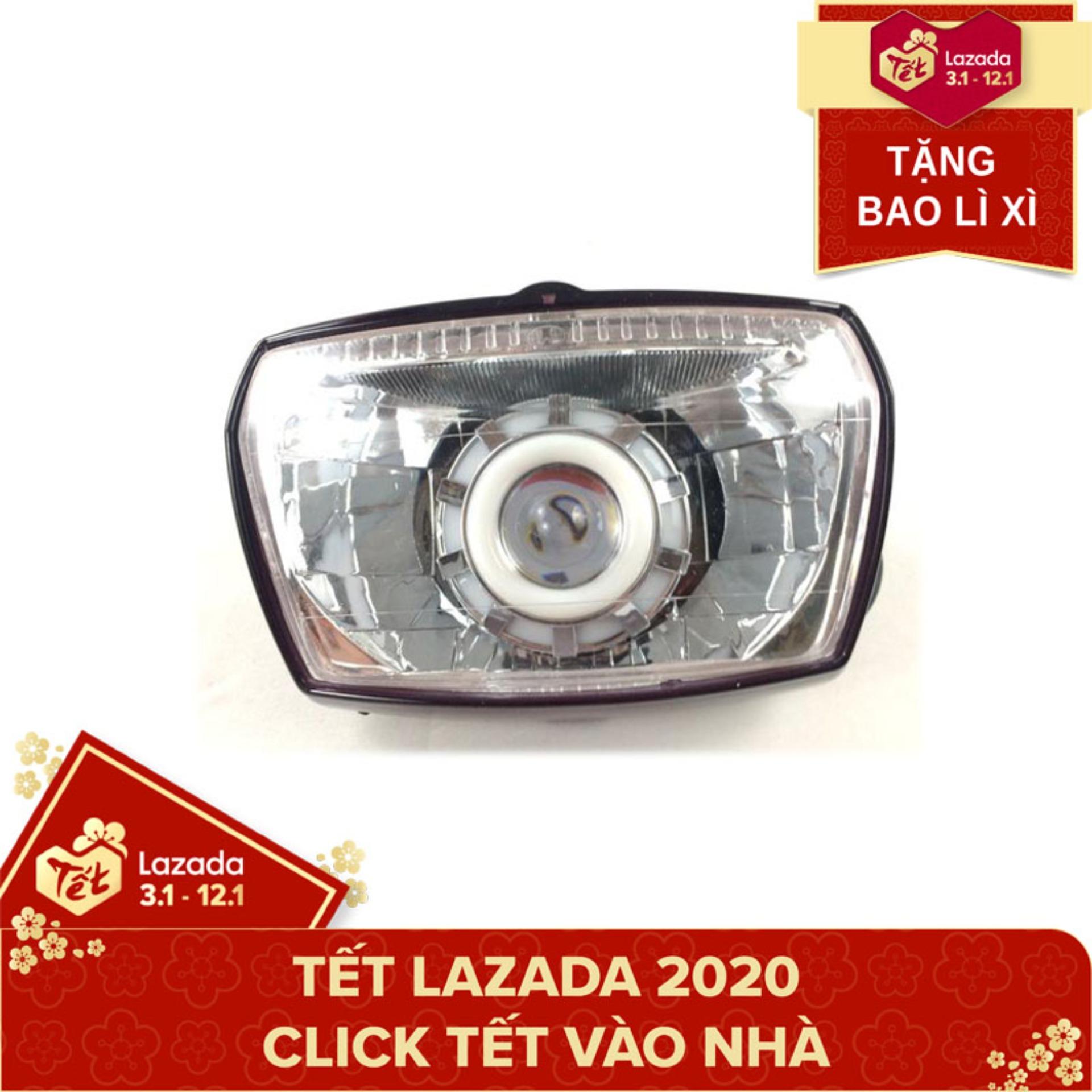 Đầu đèn pha led dành cho xe Dream đầu bằng mắt cú + Tặng bao lì xì Greennetworks