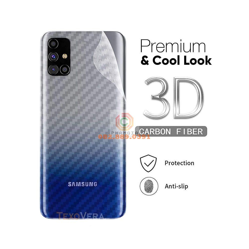 Miếng dán mặt lưng skin carbon samsung m51