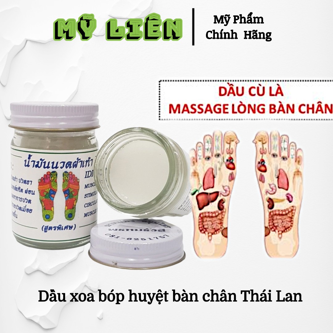 Dầu Cù Là Trắng Massage Huyệt Bàn Chân Thái Lan