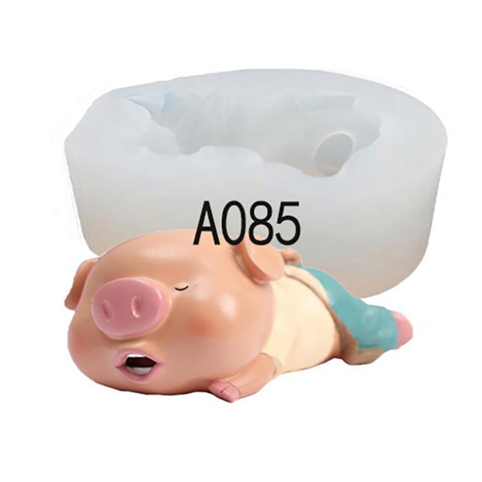 Khuôn silicon con Heo làm bánh rau câu 3D 4D chè trôi nước