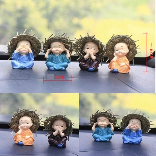 Bộ tượng chú tiểu tứ không đội nón rơm