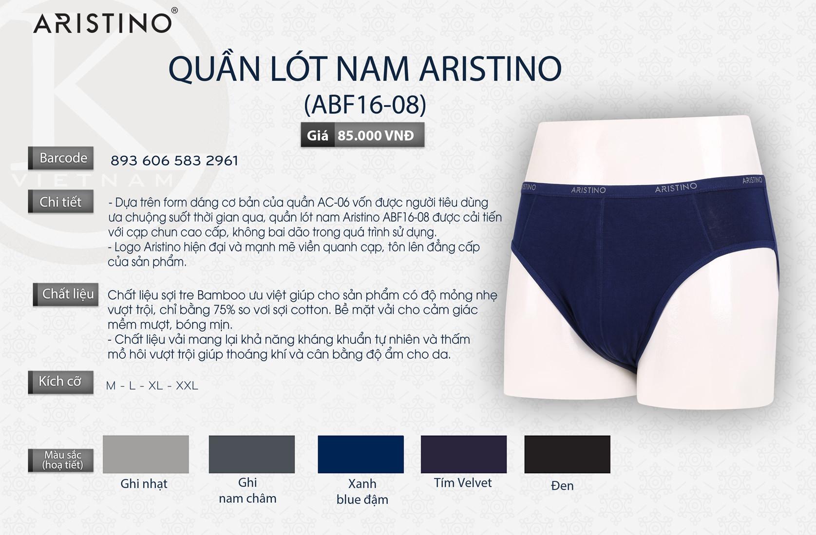 Sịp nam tam giác Aristino sợi tre bamboo ABF16-08