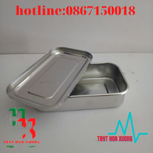Hộp đựng dụng cụ inox 304-hộp tiểu phẫu không lỗ 10x20x5cm