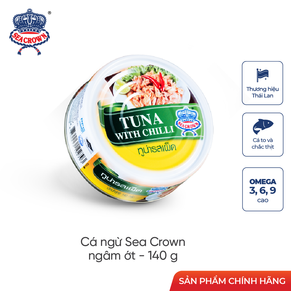 Lốc 4 Lon -  Cá Ngừ Sea Crown Sốt Ớt 140g