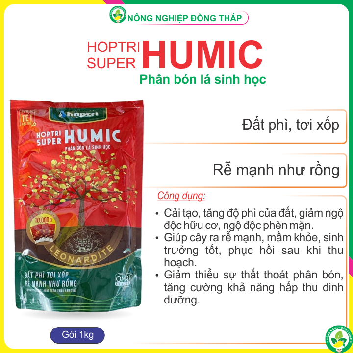 Phân bón lá sinh học humic gói 1kg