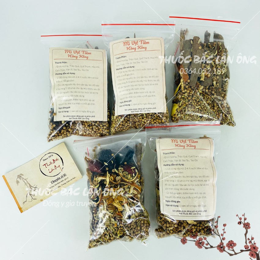 Gia vị mì vịt tiềm Hồng Kông, gói gia vị tiềm đủ vị, thơm ngon, tiện lợi, tặng kèm túi lọc