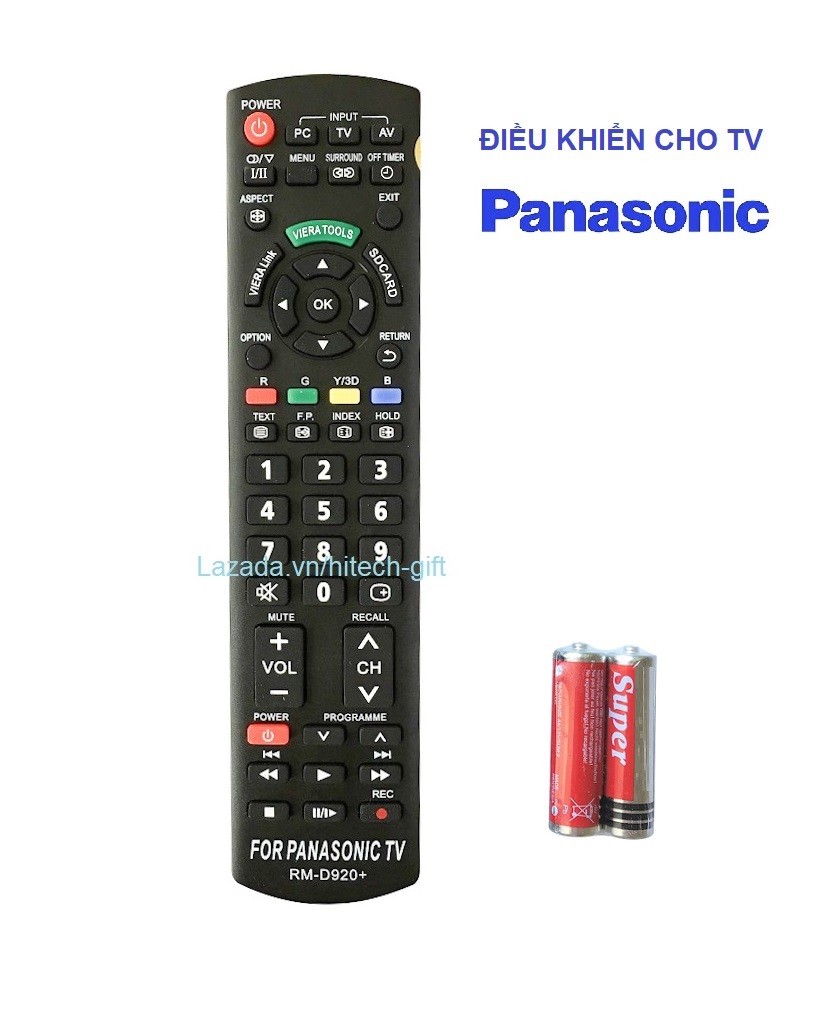 Remote điều khiển tivi .panasonic lcd led tv rm-d920 kèm pin