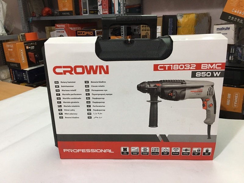 Máy khoan búa 850W Crown CT18032 26mm