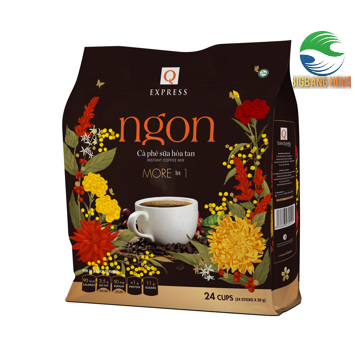 Cà phê Ngon Trần Quang (cà phê sữa More in 1), bịch 24 tip