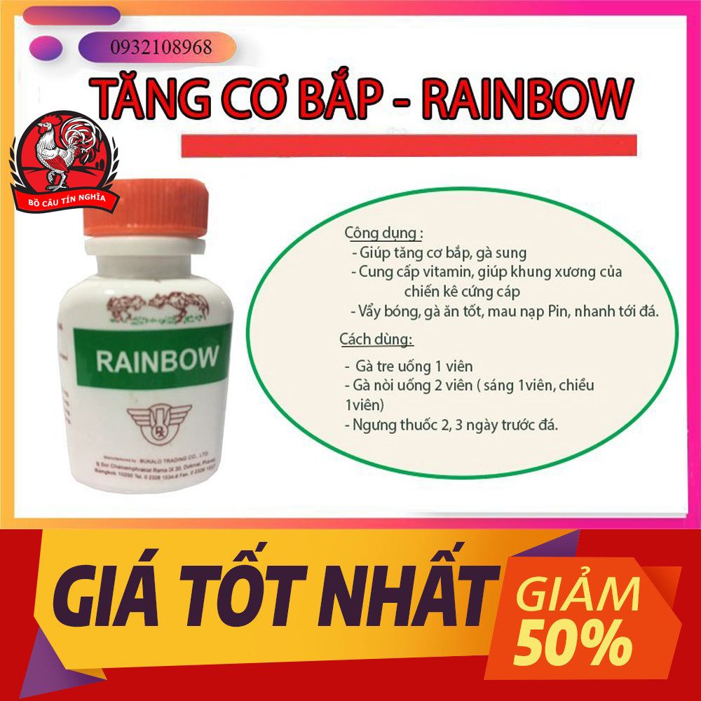 [HOÀN TIỀN 10%]TĂNG CƠ BẮP CHO GÀ CHỌI GÀ TRE - TĂNG CƠ BẮP CHO GÀ - GÀ THÁI - RAINBOW - TĂNG CƠ BẮP