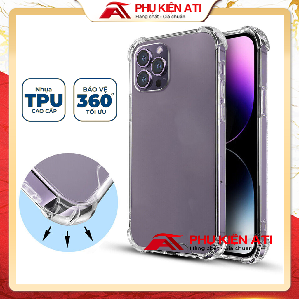 [Had iP13] ốp back iPhone transparent flexible silicon flexible trogn transparent-Full Line iPhone from 6/6S to IP 14 Promax-accessories ATI