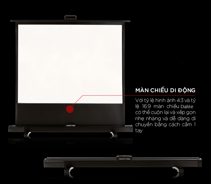 MÀN CHIẾU ĐỂ SÀN 72 INCH- DALITE