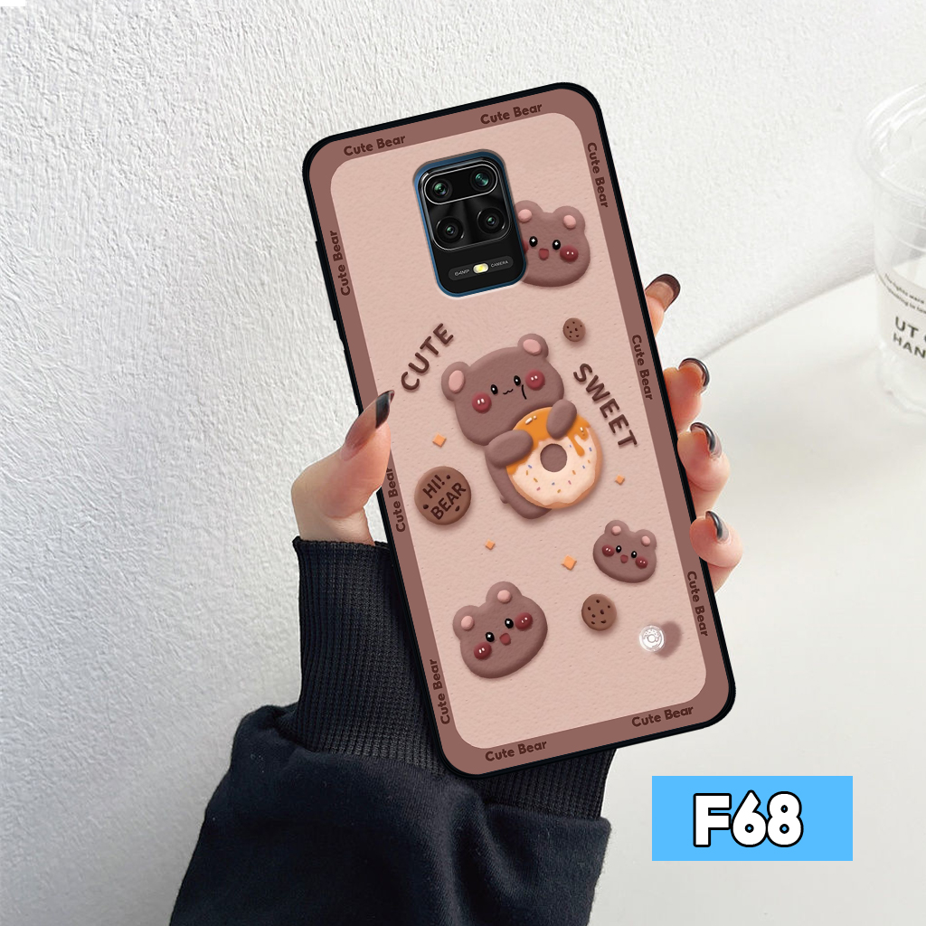 Ốp lưng Xiaomi Redmi Note 9/ Redmi Note 9s/ Redmi Note 9 Pro hình thỏ, gấu nâu cute dễ thương