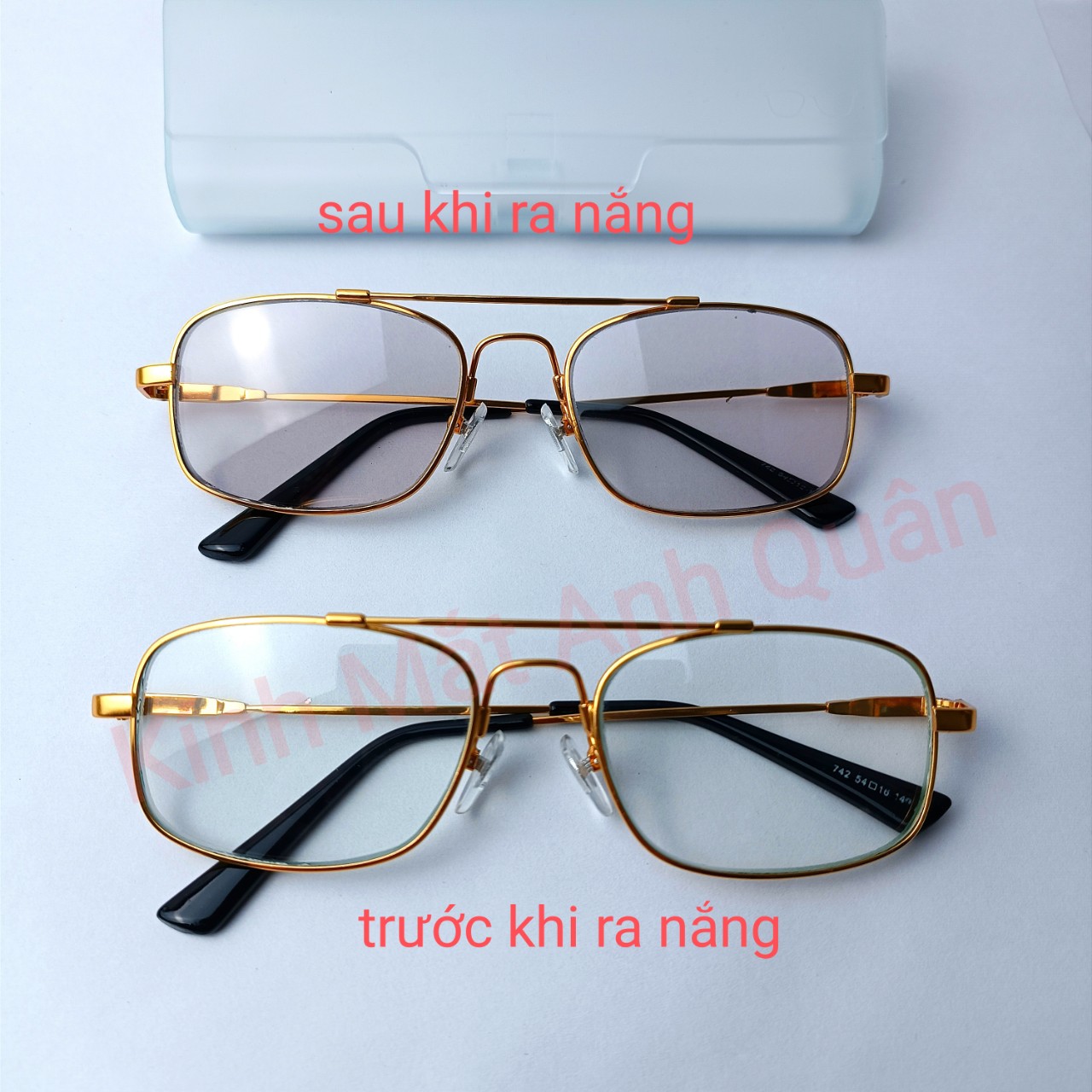 KÍNH ĐỔI MÀU TRÒNG KÍNH GỌNG TITAN DẺO BẺ KHÔNG GÃY