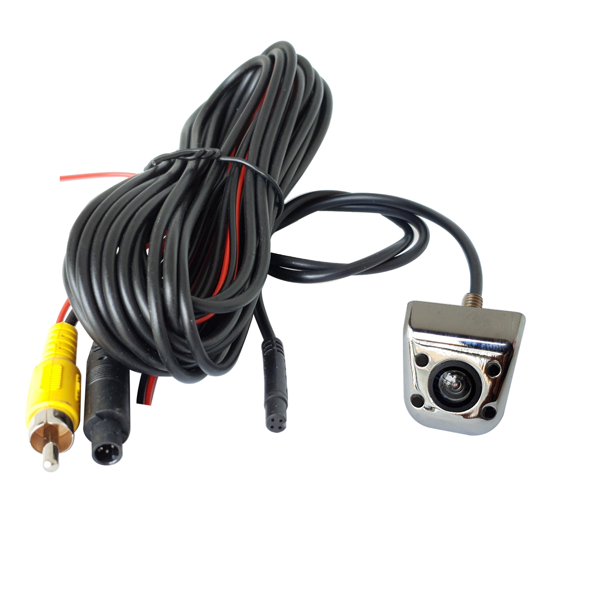 Camera lùi hồng ngoại, vỏ mạ crom, jack AV, dây tín hiệu dài 5m, 4 đèn hồng ngoại